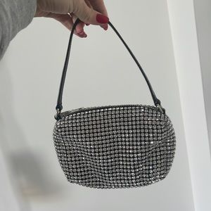 Alexander Wang Medium Heiress Rhinestone Mesh Pouch
